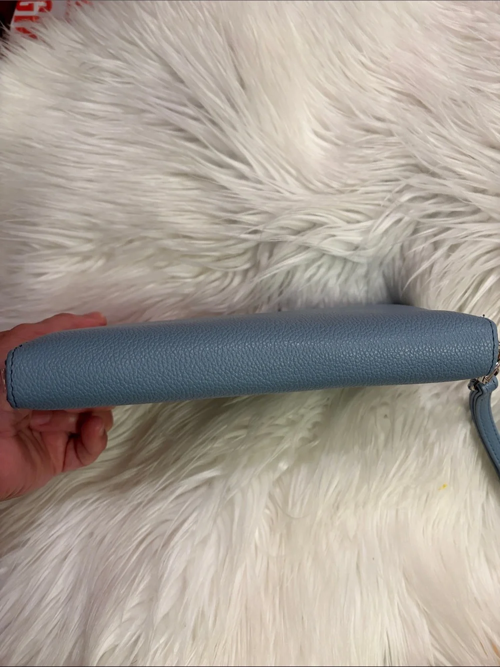 Steve Madden Light Blue Zip-Around Wristlet Wallet